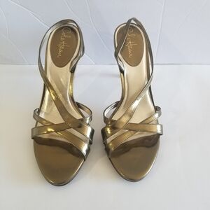 Cole Haan/Nike Air Patent Leather Slingback Heels, Gold, 10B, NWT